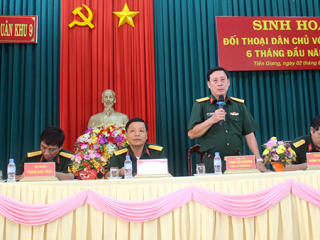 Thủ trưởng Cục Hậu cần đối thoại dân chủ cơ sở với cán bộ, CNV Bệnh viện 6 tháng đầu năm 2018
