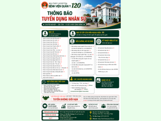 THÔNG BÁO TUYỂN DỤNG NHÂN SỰ TẠI BỆNH VIỆN QUÂN Y 120