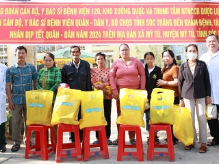 BỆNH VIỆN QUÂN Y 120 KHÁM BỆNH, TẶNG QUÀ NHÂN DỊP TẾT GIÁP THÌN 2024
